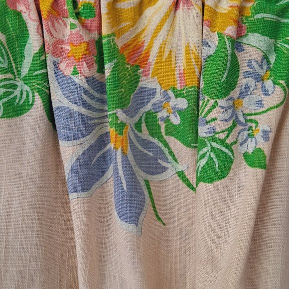 NWOT Designer Niko Niko KNITTED DOVE Floral Printed Empire Waist Babydoll Dress - Picture 6 of 13